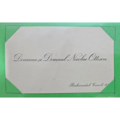 Carte de vizita Doamna si Domnul Nicolae Ottescu (1885-1950)