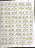 Czechoslovakia 1991 Flowers, 100 stamps in bloc, MNH J.6, Nestampilat