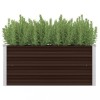 Gossi strat inaltat de gradina, maro, 100x40x45 cm, otel galvanizat