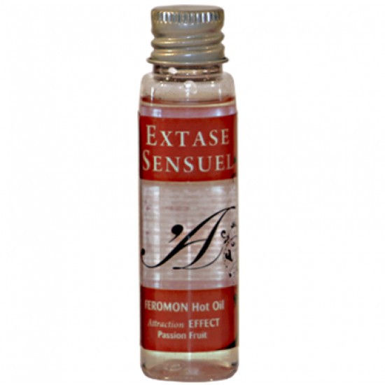 EXTASE SENSUAL - HEAT EFFECT MASSAGE OIL WITH PASSION FRUIT PHEROMONES TRAVEL 35 ML