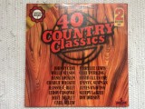 40 country classics various dublu disc vinyl 2 lp discuri compilatie muzica country blues folk rock pickwick records 1979 UK VG+