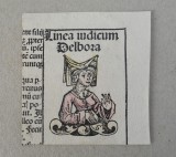 Michel Wolgemut decupaj din &quot;Cronica din Nuremberg&quot; xilogravura 1493, Religie, Cerneala, Altul