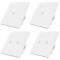 Set 4 Intrerupatoare Wi-Fi cu touch Brius&trade;, 2 simple / 2 duble, nul, Tuya, Amazon Alexa/Google Assistant, sticla securizata, ignifug, LED noapte/zi, r