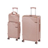 Set 3 Valize Rigide Leziter TraveLux Urban XIX Roz-Auriu | Cabina 55cm, Mare 76cm