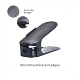 Set 5 buc, Suport antiderapant si ajustabil pentru depozitare o pereche de incaltaminte, PP, 6x25.5x11/17 cm, Negru