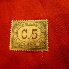 Timbru San Marino 1939 cifra ,5C albastru stampilat