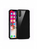 Husa Apple iPhone X iPhone XS Silicon+Sticla Black