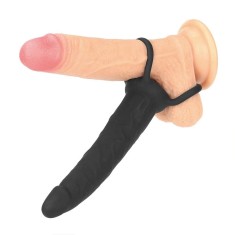 StrapOn Anal Lovetoy &raquo;Fantasy Double&laquo; 15 cm - Negru