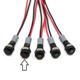 Indicator LED luminos, cap plat, IP67, Rosu, 5V, 6mm