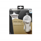 Set 2 biberoane tetina silicon Closer to Nature +3 luni, 340ml, Tomme Tippee, Tommee Tippee