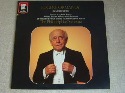 EUGENE ORMANDY - In Memoriam - Barber / R. Strauss / Sibelius - Vinil LP EMI foto