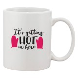 Cana alba personalizata &#039;It&#039;s getting hot in here&#039;, INOVATIX&reg;. 330ml