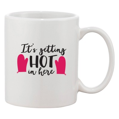 Cana alba personalizata &amp;#039;It&amp;#039;s getting hot in here&amp;#039;, INOVATIX&amp;reg;. 330ml foto