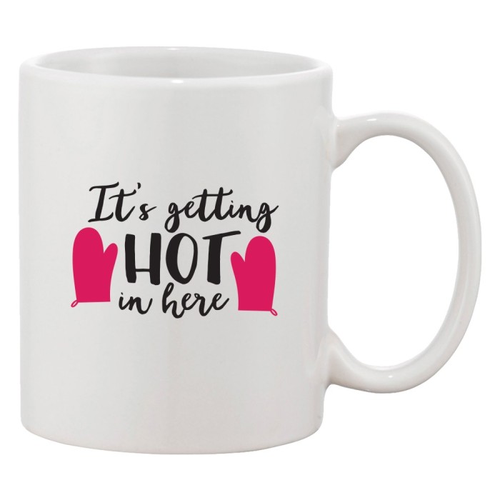 Cana alba personalizata &#039;It&#039;s getting hot in here&#039;, INOVATIX&reg;. 330ml