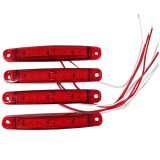 Lampa gabarit cu 9 LED-uri 12/24V set 4buc - Rosu Garage AutoRide