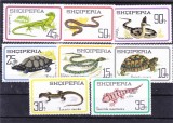 MONGOLIA SERPI ,BROASCA TESTOASA,SOPARLE,SERIE COMPLETA, MNH