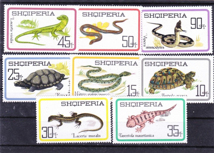 MONGOLIA SERPI ,BROASCA TESTOASA,SOPARLE,SERIE COMPLETA, MNH