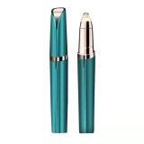 Trimmer facial, flippy, pentru sprancene, incarcare usb, 1.5 x 13 cm, din abs, verde