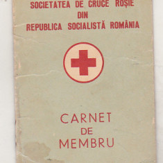 bnk div Crucea Rosie a RSR - carnet de membru