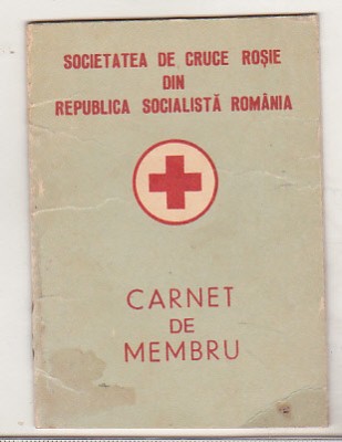 bnk div Crucea Rosie a RSR - carnet de membru foto