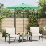 Umbrelă soare de grădină st&acirc;lp din lemn verde 223x223x213 cm