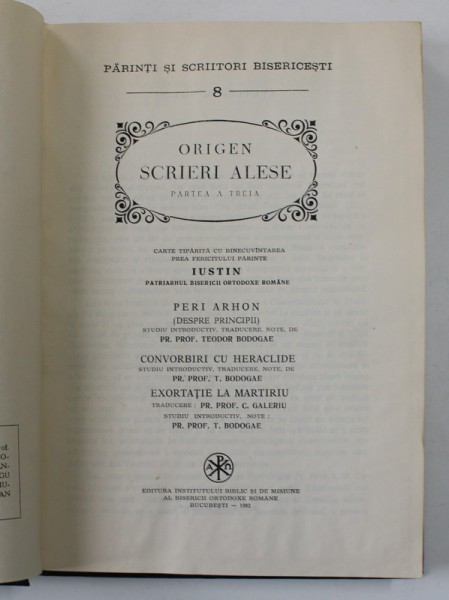 Origen - Scrieri alese, partea a treia