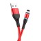 Cablu Date &amp; Incarcare Magnetic APPLE Lightning 2.4A (Rosu) 1.2 Metri Borofone Skill BU16