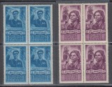 ROMANIA 1951 LP 285 ZIUA MINERULUI BLOCURI DE 4 TIMBRE MNH, Nestampilat