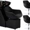 Set Profesional Coafor: Scafă Model Laura + 2 Scaune Hidraulice Pivotante cu Bol Ceramic și Accesorii Incluse