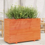Cumpara ieftin Jardinieră de grădină, maro ceruit, 110x40x72cm, lemn masiv pin