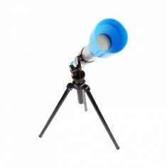 Telescop de jucarie, prevazut cu luneta, suport, 40 cm, gri/abastru foto