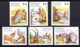 Monaco 1986, Fauna, serie neuzata, MNH, Nestampilat