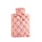Incalzitor de maini, Pufos, roz, 1000 ml, PVC de inalta calitate, acoperit cu material plusat, 26 cm x 16.5 cm, model ananas, atragator si functional