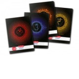 Caiet A4 100 file patratele, motiv Chakra