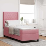Cumpara ieftin Pat cu arcuri cu saltea cu headboard Roz 80 x 200 cm Catifea