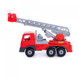 Cumpara ieftin Camion pompieri + elevator - Supertruck, 45x16.5x26 cm, 5-7 ani, 3-5 ani, Băieți