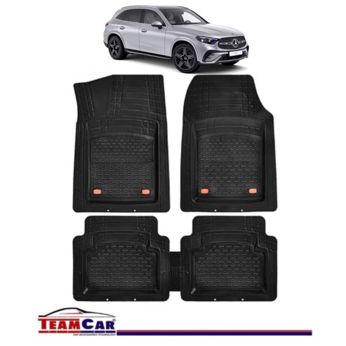 Covorase Auto TeamCar&reg; Tip Tavita Compatibile Mercedes-Benz GLC X254 (2022&ndash;prezent) Negru, Material Rezistent