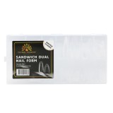 Tipsuri reutilizabile duble tip sandwich, formă de migdală, Global Fashion, 15 dimensiuni, 240 bucăți