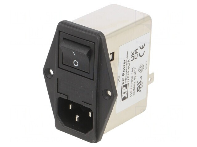 Conector Alimentare AC Soclu Tată 10A 250V 0,2mH
