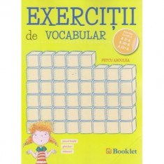 Exercitii de vocabular, Limba Romana pentru clasele 2-3-4- Petcu Abdulea