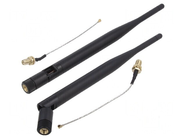 Antenă SMA neagră 50W 2,4-2,5GHz 5,1-5,8GHz 50&Omega; 5dBi