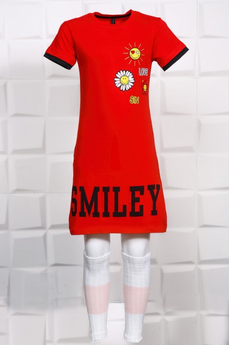 Rochita Fetite 5-13 Ani Smiley Red - 5ANIMarimea