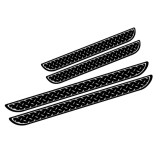 Cumpara ieftin Set 4 bucati protectie praguri universale culoare neagra si crom diamond