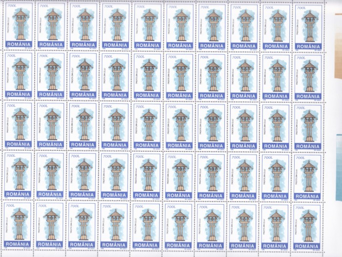 TROITE 1998 LP1451. MNH SET IN COLI DE 50, TIRAJ 62000