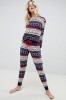 Pijama Dama De Craciun Din 2 Piese Asortate - S(36), Rosu, Oem