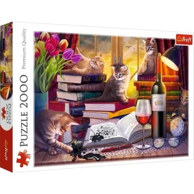 PUZZLE TREFL 2000 NOAPTEA PISICILOR foto