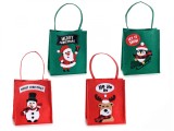 Cumpara ieftin Set 4 gentute cadou din fetru, 4 modele Craciun, 17x9x20 cm