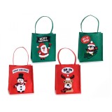 Set 4 gentute cadou din fetru, 4 modele Craciun, 17x9x20 cm