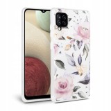 Husa TPU Tech-Protect FLORAL pentru Samsung Galaxy A12 A125, Alba