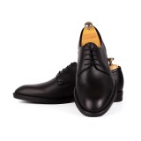 Pantofi bărbătești negri, din piele mată, model PA26